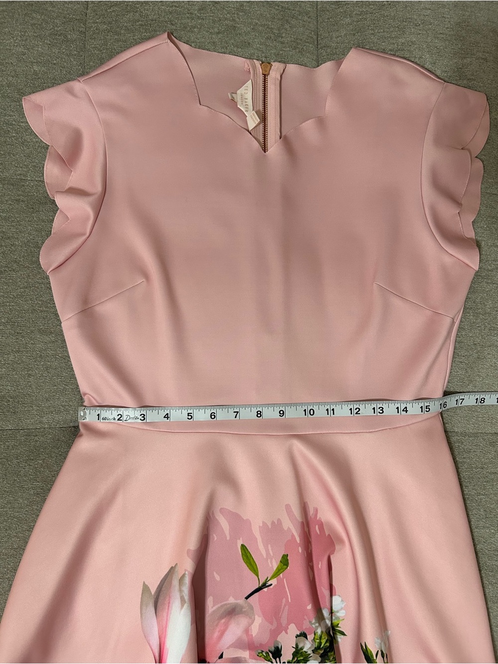 Ted Baker Pink Floral Fit-and-Flare Dress - Picture 6 of 13